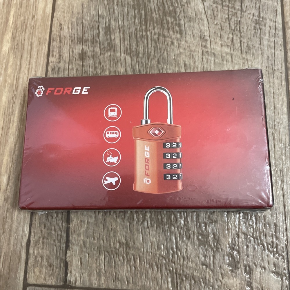 4 Pack Forge TSA17019 Travel‎ Lock 4 Digit TSA Approved Orange for Air Travel